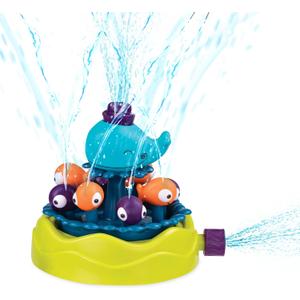 B. toys  Whirly Whale Water Sprinkler for Backyard Fun  Outdoor Water Play Toy  Sprinkler for Toddlers & Kids  2+ Years