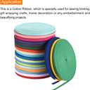 2 x PATIKIL Cotton Twill Tape 5/8 Inch 50 Yards Cotton Ribbon Bias Binding Tape Herringbone Webbing Trim for Sewing Gift Wrapping Craft DIY Dark Purple