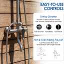 ROVOGO Outdoor Shower Fixtures, 304 Stainless Steel Shower Kit Wall Mount