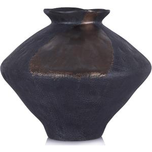 Wabi Sabi Rusty Vintage Vase, 11.4" Tall Wabi Sabi Decor Rustic Farmhouse Pottery Vase for Centerpiece, Textured Pottery Flower Vases for Home Decor, Table, Living Room, Bathroom, Kitchen (11.4 in)