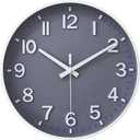 HZDHCLH Grey Wall Clock 12 Inch Silent Non Ticking Clock for Living Room Bedroom Kitchen Office Decor