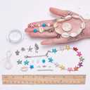 SUNNYCLUE 293Pcs DIY Boho Shell Beads Beach Charm Ankle Bracelet Making Kit Foot Chain Sandal Beads Christmas Adjustable Jewelry Making Kits Starfish Sea Turtle Charms Turquoise Stone Instruction