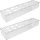 Koretech 4 Pack Acrylic Flower Vase Rectangular, Long Clear Vase,Flower Vases for Centerpieces, Floral Low Vases for Dining Table Reception, Home Party and Weddings, 4 Pack, Rectangular