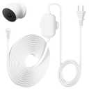 25ft/7.5m Power Cable Compatible with Google Nest Cam Outdoor or Indoor, Battery(2nd Gen), Weatherproof 5V 2A Charging Cable for Nest Cam Continuously with One-Piece Molding Adapter (1 Pack)