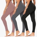 Leggings for Women - Soft Athletic Tummy Control Yoga Pants for Cycling Dance Tights, 4 Pcs, XL