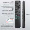 for Sony-TV-Remote-Control, Replacement for Sony Bravia TV Remote for All Smart LED OLED Series TVs with Voice Control