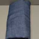 NICETOWN Linen Sheer Ombre Curtains for Living Room Bedroom, Grommet Gradient Semi Sheer Vertical Window Treatments Privacy with Light for Children Room, Navy Blue, W50 x L84, Set of 2