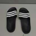 adidas Unisex Adult Adilette Shower Slip On Slides (12 Women/11 Men, Black/White/Core Black)