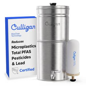 Culligan MaxClear Gravity Water Filter System - Microplastics, Lead & PFAS