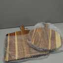 Hsei 2 Pcs Acacia Wood Cutting Board with Handle Wooden Charcuterie Board Large Paddle Carving Chopping Set Butter Serving Tray for Cheese Meat Fruit Pizza Bread(Vintage Style, 16x12, 17x13 Inch)