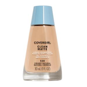 COVERGIRL, Clean Matte Liquid Foundation, Creamy Natural, 1 Ounce, 1 Count 