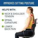 Everlasting Comfort Lumbar Support Pillow & Wheelchair Cushion Bundle - Office Chair Back Support Improves Posture, Eases Back Pain - Ventilated Gel Seat Cushion for Chair, Seniors, & Adults