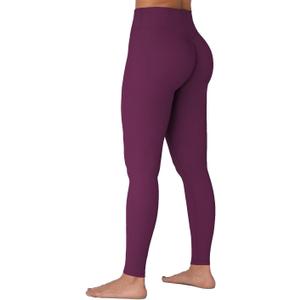 Sunzel Sunzfly Hidden Butt Scrunch Workout Leggings for Women, Butt Lifting High Waisted Gym Yoga Pants with Tummy Control 25" Cherry Red Small