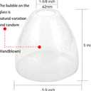 Bell Shade Lighting Fixture Glass Shade Replacement, 5.9"W x 5"H, 1-5/8 Inch Fitter, 3 Pack Clear Seeded Bubble Glass Shade Globe Cover for Chandelier Pendant Light Wall Sconce