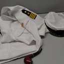 6PCS Men's Yacht Captain Sailor Costume Adult Shirt Hat Accessories Set Party Cosplay (X-Large, White)