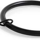 Ivilon Curtain Rings - Set of 14 Decorative Drapery Clip with Strong Clips 2" Diameter Color Black