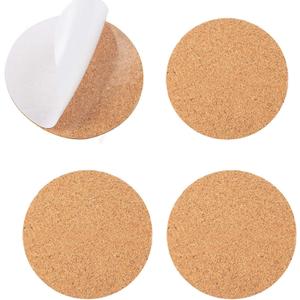 YYaaloa 24Pcs Self-Adhesive Mini Backing Cork Coasters Tiles Sheets Round 4" for DIY Coasters and DIY Crafts Cork Board, Cork Tiles, Cork Mat (Round 24pcs)