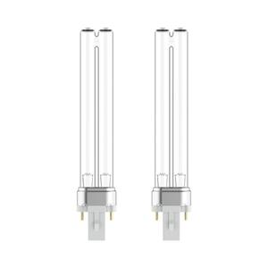 Pond UV Light, 9 Watt UVC G23 Base Replacement Bulb for Outdoor Pond Clarifier, Light Bulb Compatible with Tetra GreenFree UV Clarifier and JUP-01 UVE9 CF400 CF500 UVCP-9 Aquarium Filter (2 Pack)