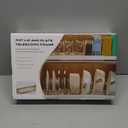 Mustorn 2 Pack Pots and Pans Organizer Under Cabinet, 22" Expandable Food Storage Container Lid Organizers with 9 Adjustable Dividers Pot and Pan Lid Holders Rack Inside Cabinet/Countertop(Gray)