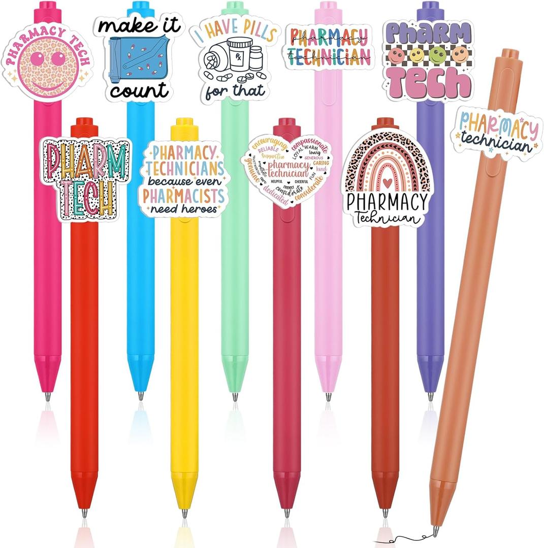 Geyoga 10 Pcs National Pharmacy Technician Day Pens Pharmacy Technician Day Appreciation Gifts for PT Pharmacist Party Favor