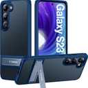 TORRAS MarsClimber Designed for Samsung Galaxy S23 Case 6.1'' [3 Stand Ways Kickstand] [8FT Military-Grade Drop Protection] Translucent Protective Slim Phone Cases for Samsung S23 Case 5G, Blue