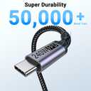 USB 4 Cable 6.6FT 2 Packs, 240W USB C to USB C Cable, High Speed 40Gbps Data, 8K 60Hz, 5K 60Hz, 4K 144Hz Monitor Display PD Compatible for Thunderbolt 4/3, iPhone 15Pro/16ProMax, Monitor
