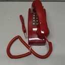 TelPal Red Wall Phone, Analog Corded Wall Mounted Phone with Loud Traditional Bell, Classic Landline Phones Wall Mount with Handset Volume Control- Wall Mount Jack Required