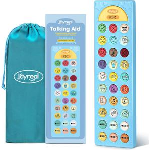 Joyreal AAC Device for Autism, Non Verbal Communication Tools for Speech Therapy & Stroke Rehab. Autism Talking Aids with 6 Programmable Buttons & Adjustable Volume, Autism Toys for Kids and Adults (Blue)