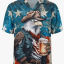 Men St Patricks Day Shirts,Leprechaun Shamrock Button Down Shirts,Hawaiian Shirt for Holiday Mardi Gras, Size M