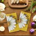 2 x Horaldaily 100 Spring Summer Disposable Paper Decorative Guest Napkins, White Daisy Hand Towel for Party Lunch Dinner Kitchen Bathroom Decoration