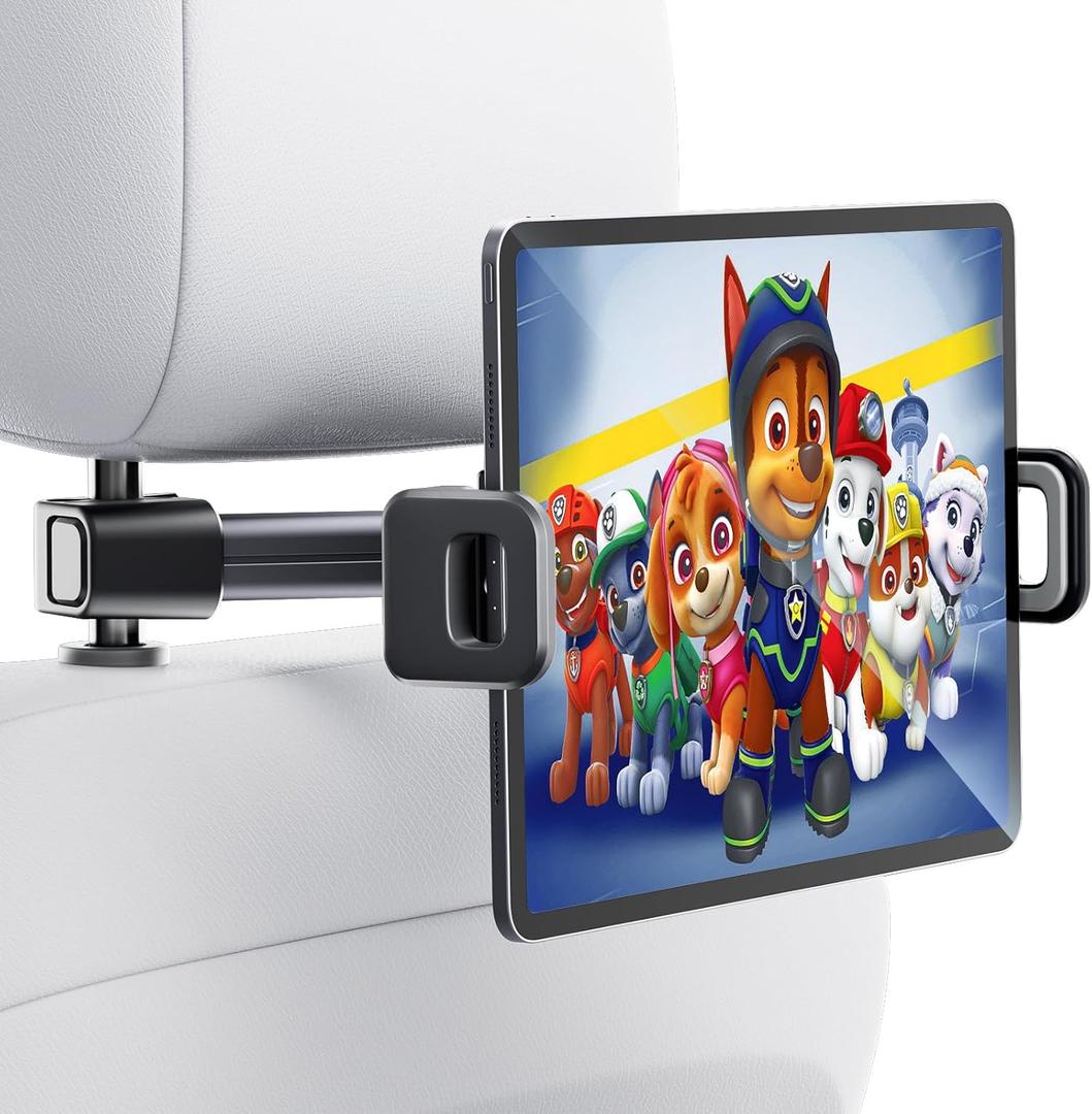 Pro Tablet iPad Holder for Car Backseat Tablet Holder Phone Mount Stand for iPad, Tablets, Nintendo Switch, iPhone, Smartphones 4.7" to 12.9" Devices, Essentials Car Accessories (A)