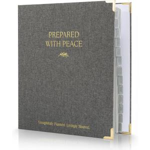 Thoughtful End-of-Life Planner Binder - Complete & Easy-to-Use Organizer for Peaceful Preparation, Final Wishes, Estate & Death Planning - All Your Essential Emergency Documents in One Place (Gray)