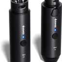 Donner Wireless XLR Microphone Transmitter Receiver, 2.4GHz Plug-on Wireless Mic Adapter with 24-bit/192kHz High-Resolution for Dynamic Microphones, Audio Mixer, PA System, Camera (CV-2)