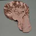YANIBEST Silk Bonnet for Sleeping Women Satin Bonnet Double Layer Satin Lined Hair Bonnet with Tie Band Curly Hair (Large, Blush Pink)