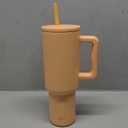 Simple Modern 40 oz Tumbler with Handle and Straw Lid | Insulated Cup Reusable Stainless Steel Water Bottle Travel Mug Cupholder Friendly | Gifts for Women Men Him Her | Trek Collection | Apricot