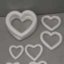 polystyrene Wreath Sheets Rings Foam -10 pcs Hollow Love Heart Foam DIY Craft- Foam Heart Model Ornament for- Valentines Day (13.5cm Hollow Heart)