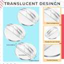 Yinkin 200 Pcs Clear Mini Card Stands Plastic Place Card Holders Paper Miniature Bases Paper Board Clips for Game Table Numbers Business Price Tags Menus Labels Party, 1 Inch in Diameter