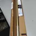 BlastHome Non-Adjustable Luxury Curtain Rods for Windows, 1 Rod Set, 3 1/2 foot Fixed Length, Brushed Gold
