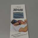 LitBear Breathable Sleep Mask, 3D Eye Mak Sleep for Side Sleepers Women Men, Light Blocking Sleeping Mask with Adjustable Strap, Soft Lightweight Eye Cover for Travel, Night Work, Nap, Office - Blue