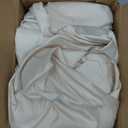 NSGZ 2 Pcs Satin Fitted Sheet and Pillowcase Set, Twin Silky Bottom Bedsheet Fit up to 15 Inch Deep Pocket Mattress, Beige Soft Satin Bedding Includes 1 Fitted Sheet and 1 Pillowcases