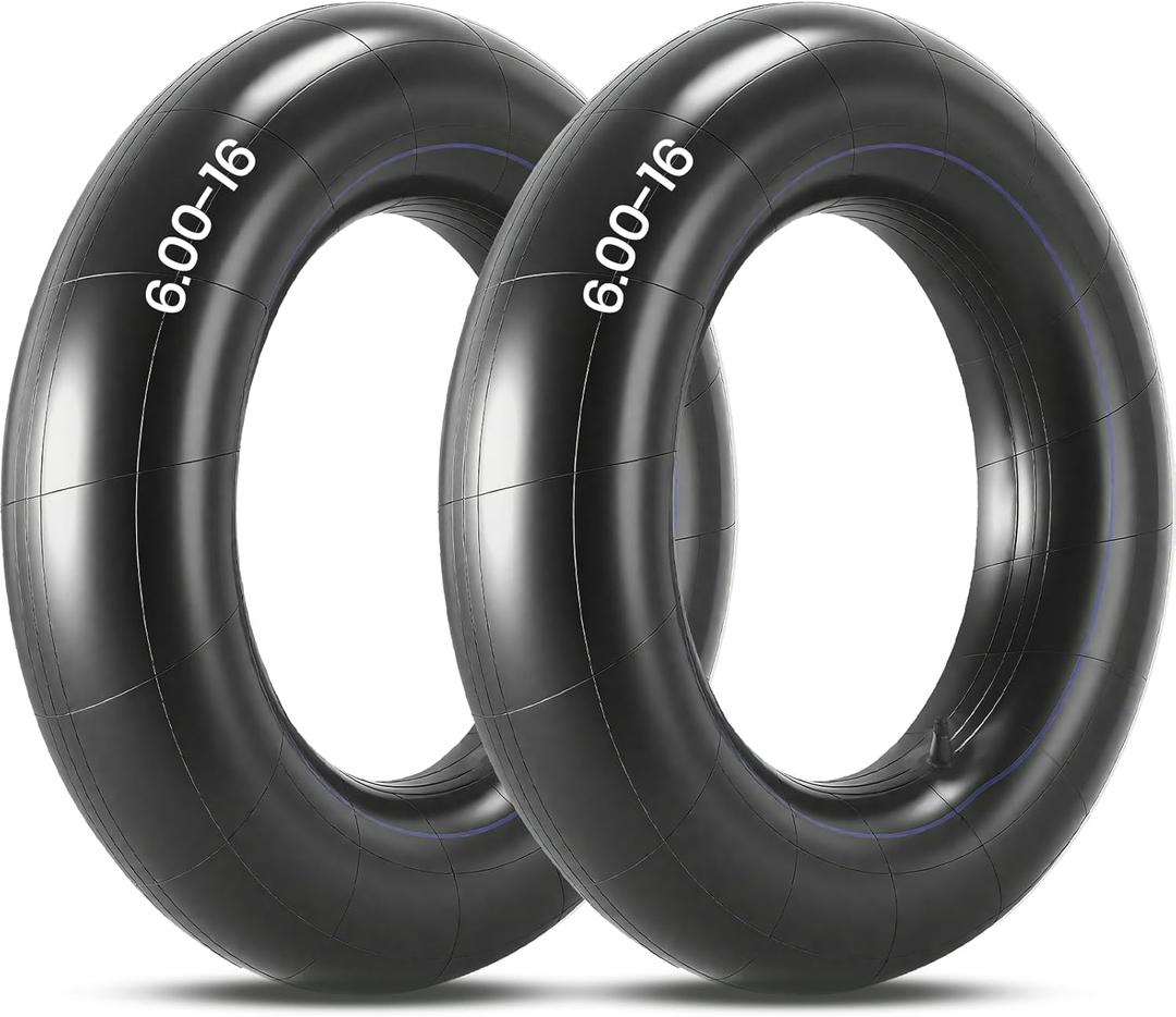 AR-PRO Replacement 6.00-16 Heavy-Duty Inner Tubes for Tractor, Trailer, Truck and More 600-16 Tires - with TR15 Valve Stems - Made from Durable Butyl Rubber (2-Pack)