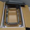 3-Piece Deep Glass Baking Dish Set with Plastic lids,Rectangular Glass Bakeware Set with Lids, Baking Pans for Lasagna, Leftovers, Cooking, Kitchen, Freezer-to-Oven and Dishwasher, Gray