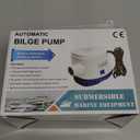 Sanuke 1100GPH Automatic Bilge Pumps, 12V Marine Bilge Water Pump with Float Switch, 1-1/8" Outlet, Electric Motor Submersible Bilge Pump for Boats, Ponds, Pools, Caravan RV