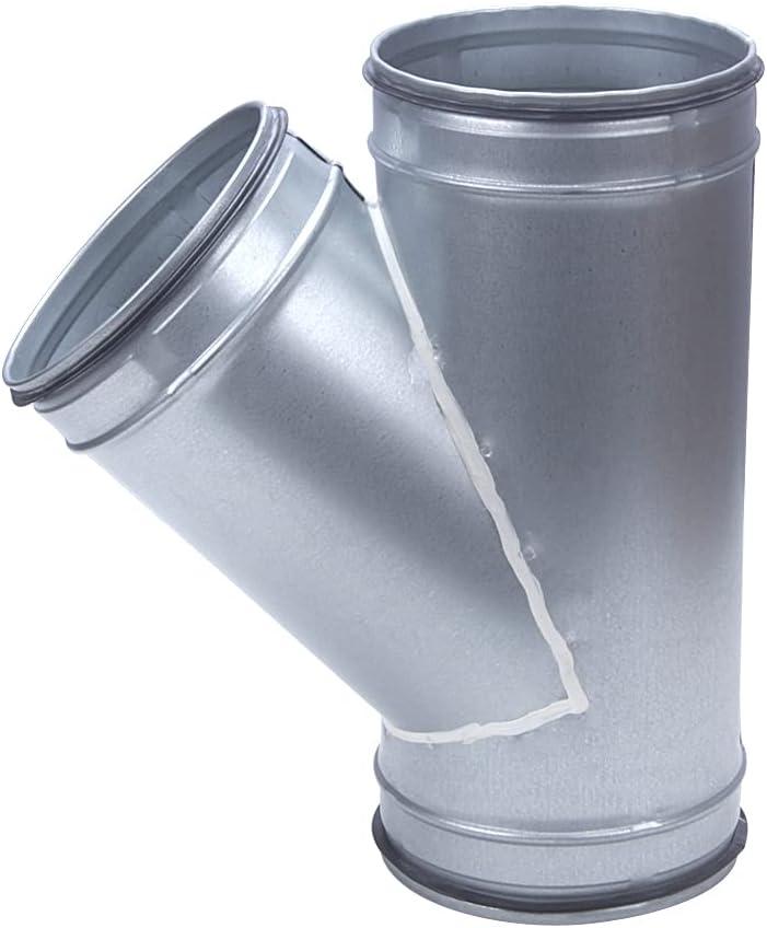 A-KARCK Duct Splitter for Dryer Vent Hose 6 inch, 45 y Shape Duct Connector for Exhaust Fan Hose, Precision Welded Galvanized Steel Prevent Air Leakage