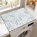 Leaf Washing Machine Dust Cover Pad, Non-slip Washer and Dryer Covers for The Top, Protector Mat for Washer Dryer Aesthetics Home Decor, 23.6" x 19.7"