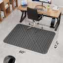 Blvornl Ultra Large Office Chair Mat for Hardwood Floor, Rolling Chair Mat for Hard Wood, Large Anti-Slip Hard Floor Protector, Heavy Duty Computer Desk Rug for Office and Home 47.2"*60" Deep Grey