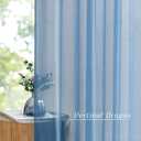NICETOWN Voile Sheer Stone Blue Curtains 84 Inches Long, Grommet Airy & Lightweight Window Treatment Translucent Elegant Drapes for Living Room/Bedroom, W54 x L84, 2 Panels