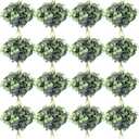 Tigeen 200 Pcs Artificial Eucalyptus Stems Tall 11.8 Inch Tall Faux Eucalyptus Branches Fake Greenery Plants Stems for Vase Home Party Wedding Decorations