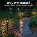 SUNVIE 12-Pack LED Low Voltage Pathway Lights 5W Warm White with Connectors, 5.98"L x 5.98"W x 20.7"H