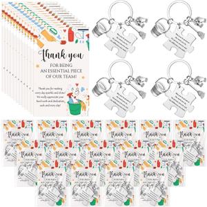 Henoyso Housekeeping Appreciation Gift Bulk Keychains Environmental Services Week Gift for Cleaners Employee Coworker (Puzzle)